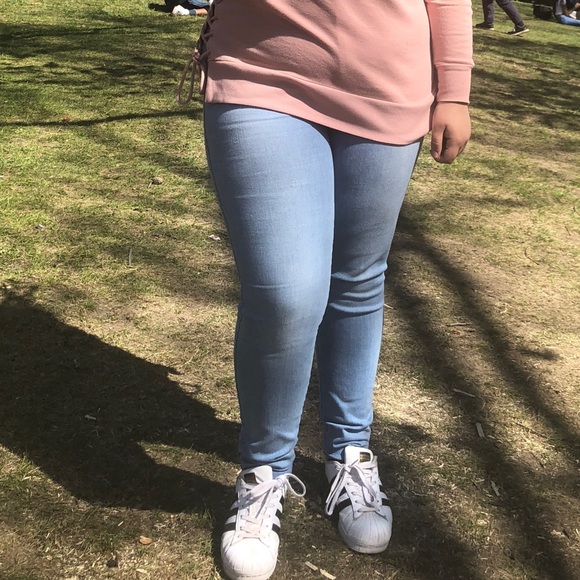 Plus size fashion nova jeans, light blue - Picture 3 of 5